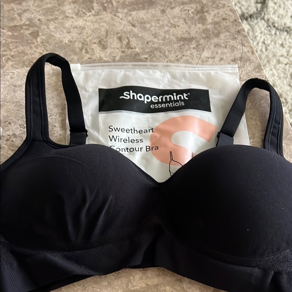 Shapermint Essentials Black Sweetheart Wireless Contour Bra